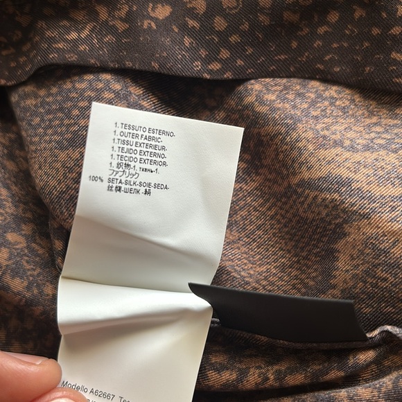 Versace Brown and Gold Silk Shirt - Picture 9 of 13